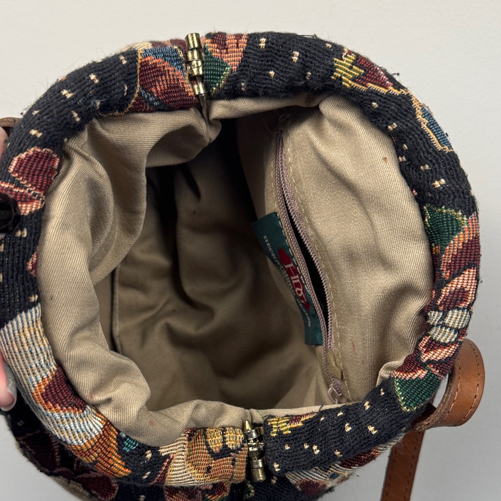 Vintage Heckathorn Design Group Tapestry Floral Christmas Bag 🎅 ⛄️ - Picture 3 of 5